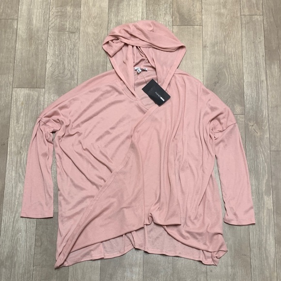 NWT Fashion Nova Have A Drape Day Pink Lightweight Hoodie - Picture 2 of 8